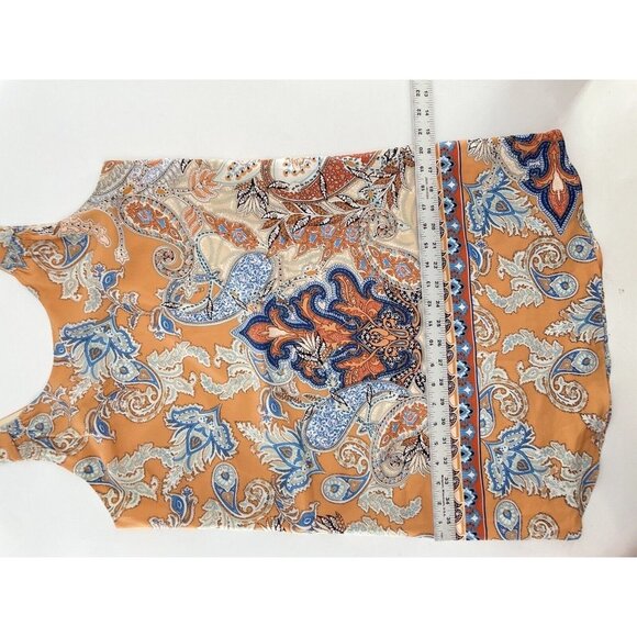 Lila Rose‎ Women’s Scoop Neck Paisley Print Mini Slip Dress Size 2 - Picture 13 of 13